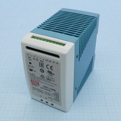 AC-DC с функцией UPS, 100Вт, вход 90...264В АС/127...370В DC, выход 1: 27.6В/0…3.5 (2.25 ном.) А, выход зарядного устройства 27.6В/1.25А, изоляция 3000В АС, в корпусе 55х90х100мм, -30...+70°С