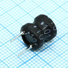 Индуктивность проволочная, радиальная, на ферритовом сердечнике 100uH 10% 1KHz 55Q-Factor Ferrite 1A 0.33Ohm DCR RDL Bag