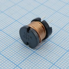 Силовая индуктивность 100uH ±10% 1.7A 0.16Om радиальная без магнитного экрана