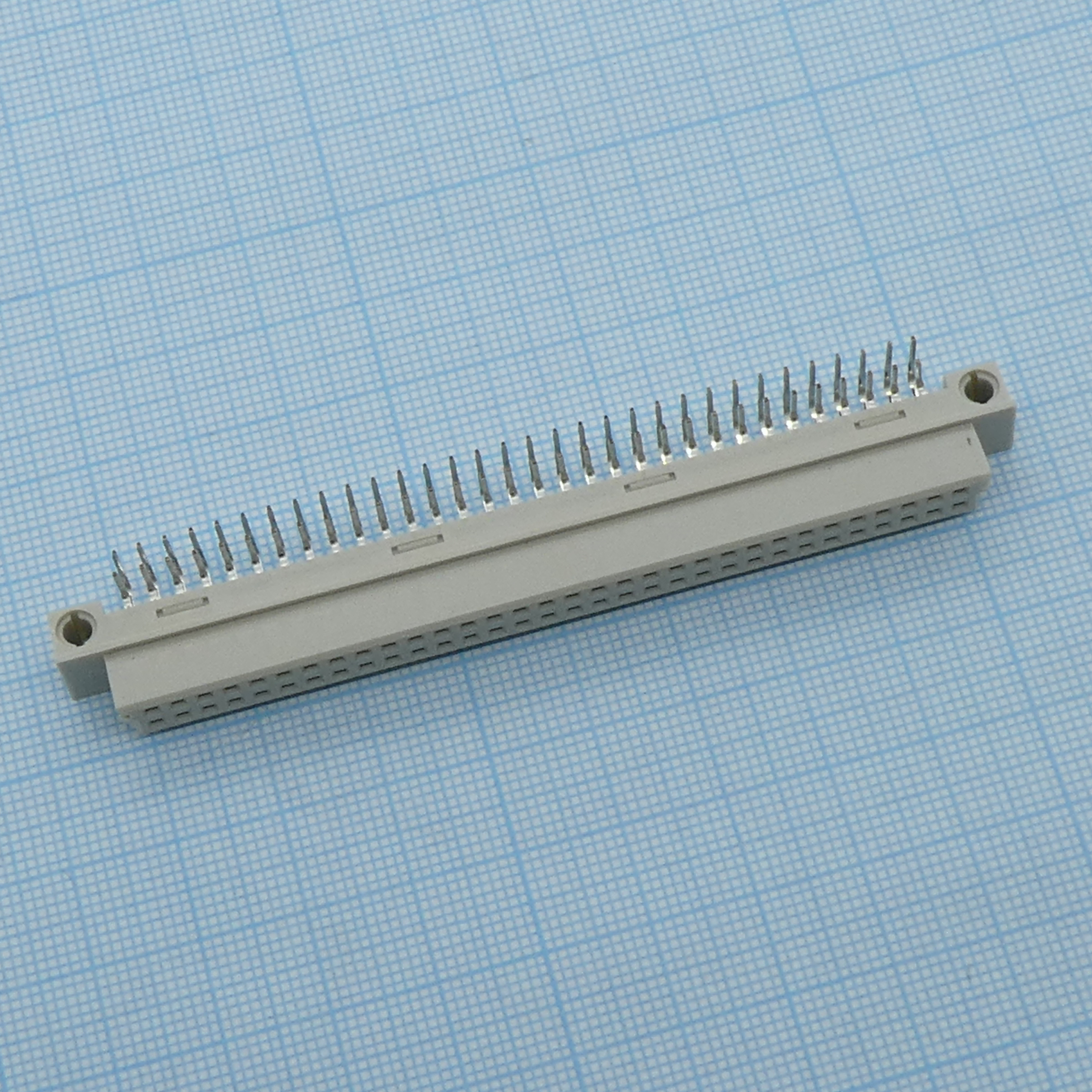 Разъем (розетка)  DIN 41612 тип B 64pin (2х32), шаг 2.54мм двухрядный угловой  (ряд АB)
