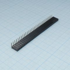 Гнездо на плату угловое 1x30 конт., шаг 2.54 мм., длина 8.5мм