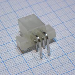 Разъем питания (с контактами) Mini-Fit, 4pin, вилка на плату угловая под винты, шаг 4,2мм