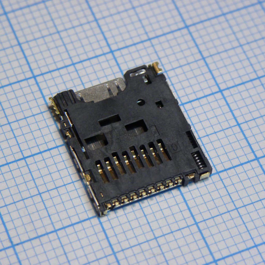 DM3 Series 8 Position Right Angle SMT Push Ejection MicroSD Card Connector