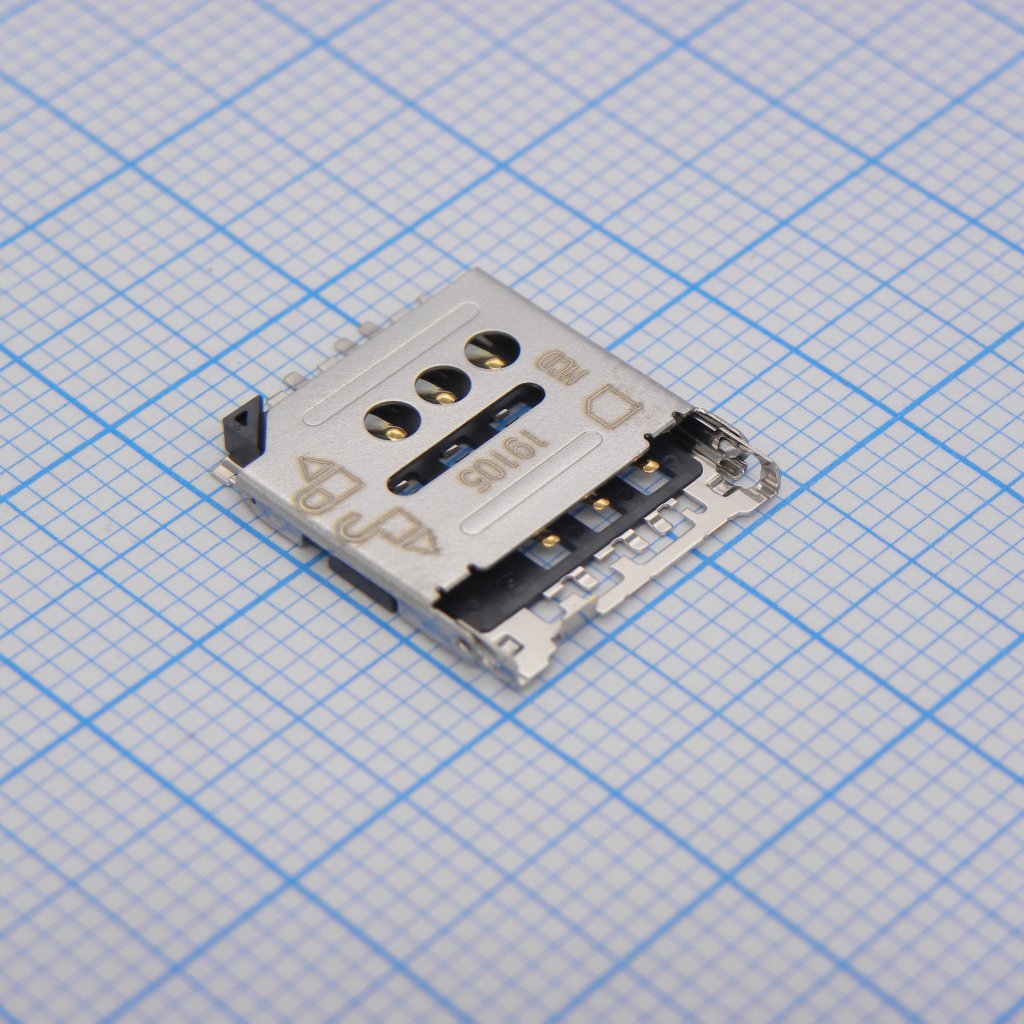 Conn Micro SIM Card HDR 6 POS Solder ST SMD 0.5A/Contact T/R