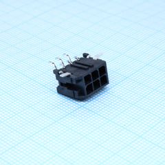 Разъем типа провод-плата, 3 мм, 6 контакт(-ов), Штыревой Разъем, Серия Micro-Fit 3.0 для поверностного монтажа