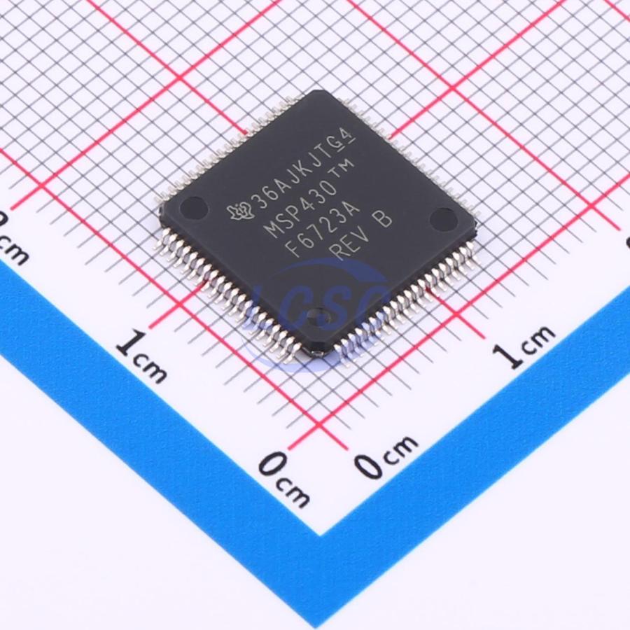Микроконтроллер TI 32-бит ядро MSP430 RISC 64КБайт Флэш-память 2.5В/3.3В 80-Pin LQFP лента на катушке