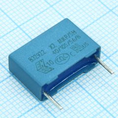 Конденсатор пленочный помехоподавляющий X2 0.15мкФ 305В пик-пик ±10% (18х6х12мм) шаг радиальных выводов 15мм пластиковый прямоугольный корпус 110°С