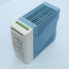 AC-DC с функцией UPS, 60Вт, вход 90...264В АС/127...370В DC, выход 1: 27.6В/0…2.15 (1.4 ном.) А, выход зарядного устройства 27.6В/0.75А, изоляция 3000В АС, в корпусе 40х90х100мм, -30...+70°С