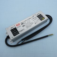 AC-DC, 240.1Вт, IP67, вход 100…305В AC, 47…63Гц/142…431В DC, ККМ, выход 172...343В/700мА, изоляция 3750В AC, в кожухе 244х71х37.5, -40…+85°С (корпус), димминг 3 в 1, с проводом заземления
