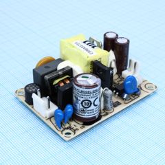AC-DC, 15Вт, мощность без нагрузки <0.3Вт, вход 85…264V AC, 47…63Гц /120…370В DC, выход 15В/1A,  изоляция 3000В AC, на плате 63.5х45.7х24мм, вход/выход разъемы JST, -30…+70°С