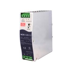 Преобразователь AC-DC на DIN-рейку  120Вт, выход 12В/0…10A, рег. вых=12…15В, вход 180…550V AC, 47…63Гц /254…780V DC, изоляция 3000В AC, в кожухе  40х125.2х113,5мм, -25…+70°С