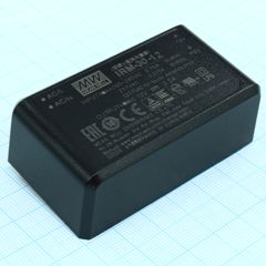 AC-DC, 30Вт, вход 85...264В AC 47...440 Гц, 120...370B DC, выход 12В/2.5А, изоляция 3000В AC, в корпусе на плату 69.5x39x24мм, -30...+70°C