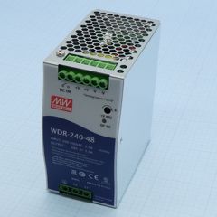 Преобразователь AC-DC на DIN-рейку  240Вт, вход 180…550V AC, 47…63Гц /254…780V DC, выход 48В/0…5A, рег. вых=48…55В, изоляция 3000В AC, в кожухе  63х125.2х113.5мм, -30…+70°