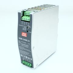 DC-DC, 240Вт, вход 16.8…33.6 В DC, выход 24В/10А, изоляция 4000В DC, в кожухе на DIN-рейку, 40х125.2х113.5мм, -40...+70°С