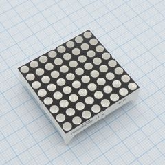 Матричный индикатор 38мм/8x8/красный/640нм/30-60мкд/ОА