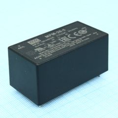 AC-DC med, 20Вт, вход 80...264В AC 47...440 Гц, выход 5В/4А, изоляция 4000В AC, на плату, 52.4х27.2х24мм, -40...+85°C