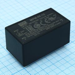 AC-DC med, 5Вт, вход 80...264В AC 47...440 Гц, выход 12В/0.42А, изоляция 4000В AC, на плату, 45.7х25.4х21.5мм, -40...+85°C