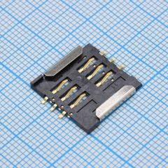 Держатель Mini SIM 2.54мм высота 1.69мм 6 контактов