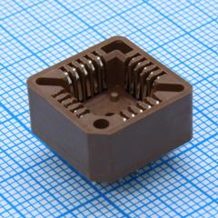 PLCC сокет 20 контактов шаг 1.27, коричневый, H=3.81мм, DIP