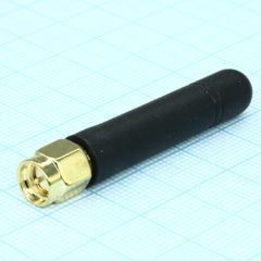 Штыревая антенна на 433МГц с SMA-M разъемом, 50мм, 1dBi