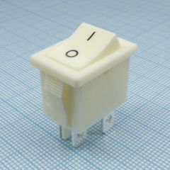 Выключатель клавишный 6А 250В ON-OFF 4 Pin -белый-