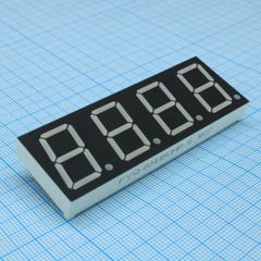 4-х разрядный индикатор 20,3мм/красный/640нм/30-60мкд/ОА