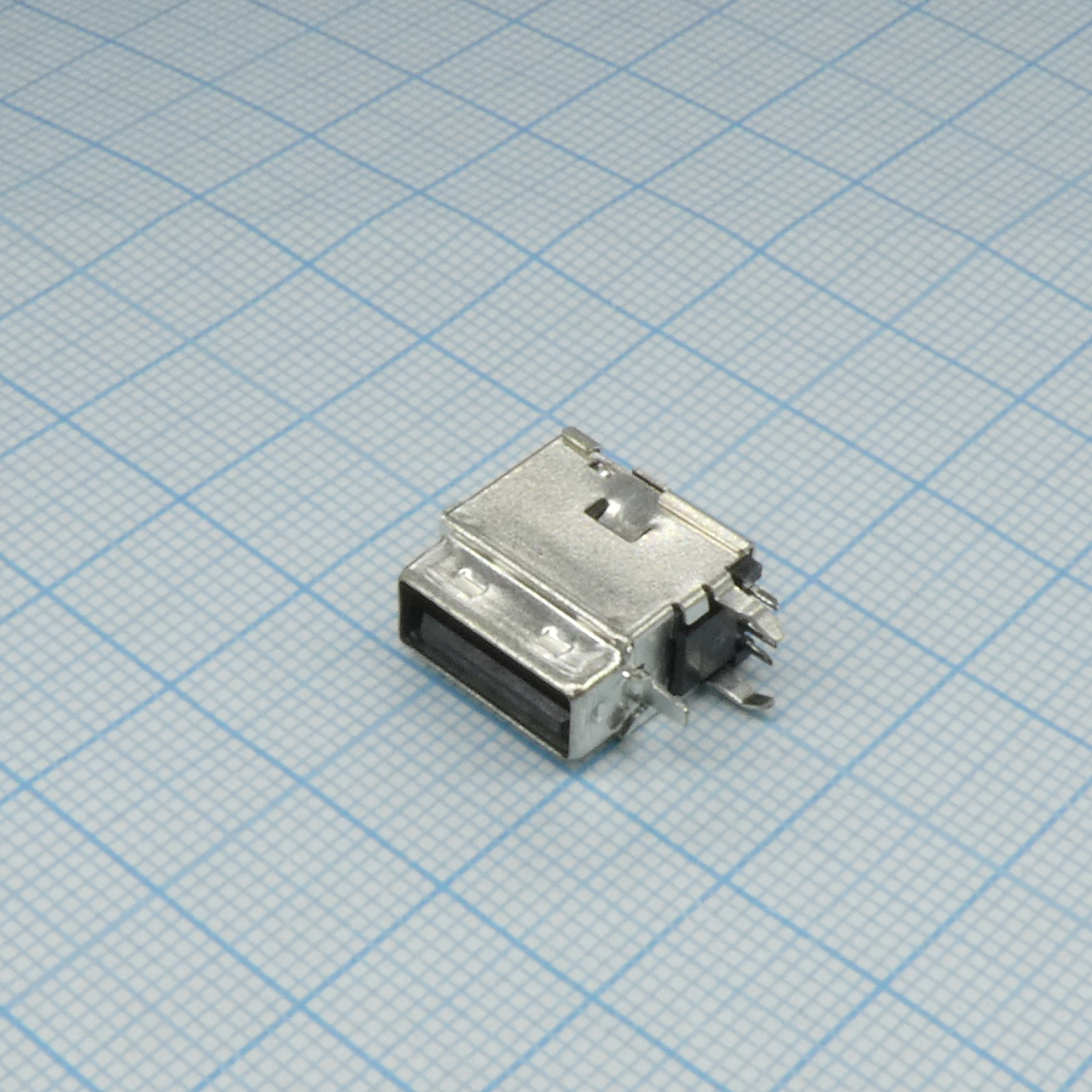 Разъем USB тип A 4pin розетка угловая на плату