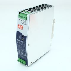 Преобразователь AC-DC на DIN-рейку 60Вт, выход 12В/0…5A, рег. вых=12…15В, вход 180…550V AC, 47…63Гц /254…780V DC, изоляция 3000В AC, в кожухе 32х125.2х102мм, -30…+85°С