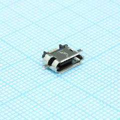 Разъем Micro USB тип B  USB 2.0, розетка на плату, 5 выв.