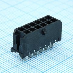 Прямоугольный разъем, Серия Micro-Fit 3.0 43045, 12 контакт(-ов), Штыревой Разъем, 3 мм монтаж в отверстие