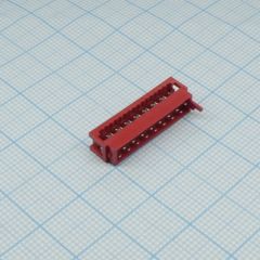 Mini Match Вилка на плоский кабель, шаг 1.27мм 16 контактов