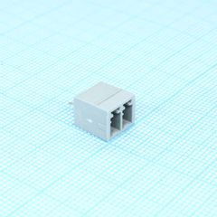 Корпусная часть для печатных плат, номинальный ток: 8 A, расчетное напряжение (III/2): 160 В, номинальное сечение: 1,5 мм?, полюсов: 2, размер шага: 3,81 мм, цвет: сигнальный серый