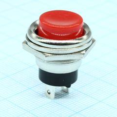 Кнопочный переключатель ON-(OFF) без фиксации 250V 2A M16 красный