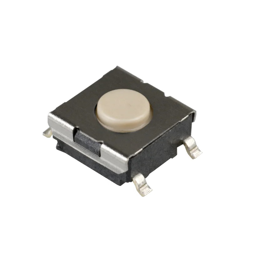 Кнопка тактильная миниатюрная SMD (6*6*3.1 - 2.6мм+толкатель 0.5мм) 1.47N(150гр) 0.05А 24В