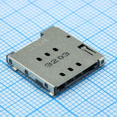 Держатель нано SIM карты 6 контактов SMT без лотка артикул 115U-T001