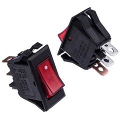 Клавишный переключатель ON-OFF 3pin с подсветкой, 250В 15А