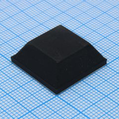 Квадратная резиновая ножка черного цвета на клеевой основе 3M