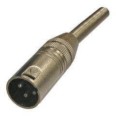 Разъем микрофонный XLR, вилка 3-х полюсная, пружина на кабель