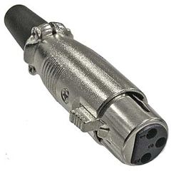 Разъем микрофонный XLR, гнездо 3-х полюсное на кабель