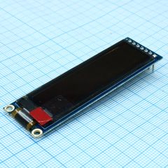 OLED 2.08" графический, 256x64, на плате, белый, контроллер IC SSD1362, интерфейс SPI, Uпит=3v, -40...+80°С