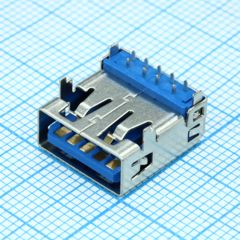 Разъем USB, Тип USB 3.0, розетка угловая