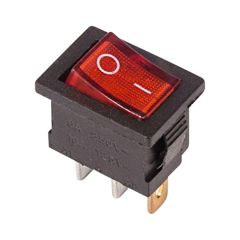 Выключатель клавишный с подсветкой ON-OFF (3c) 6А 250В