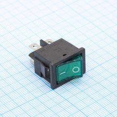 Выключатель клавишный с подсветкой ON-OFF (4c) 6А 250В