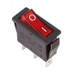 Выключатель клавишный с подсветкой ON-OFF (3c) 15А 250В