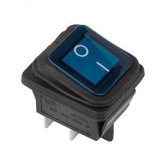 Выключатель клавишный с подсветкой и влагозащитой IP54 ON-OFF (4c) 15А 250В