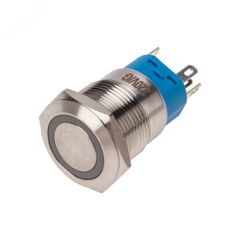 Кнопка антивандальная с подсветкой 250В d19 5A 250B (5c) ON-OFF/OFF-ON с фиксацией