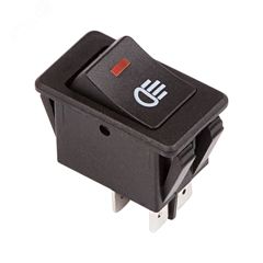 Выключатель со светодиодной красной подсветкой 12V/35A