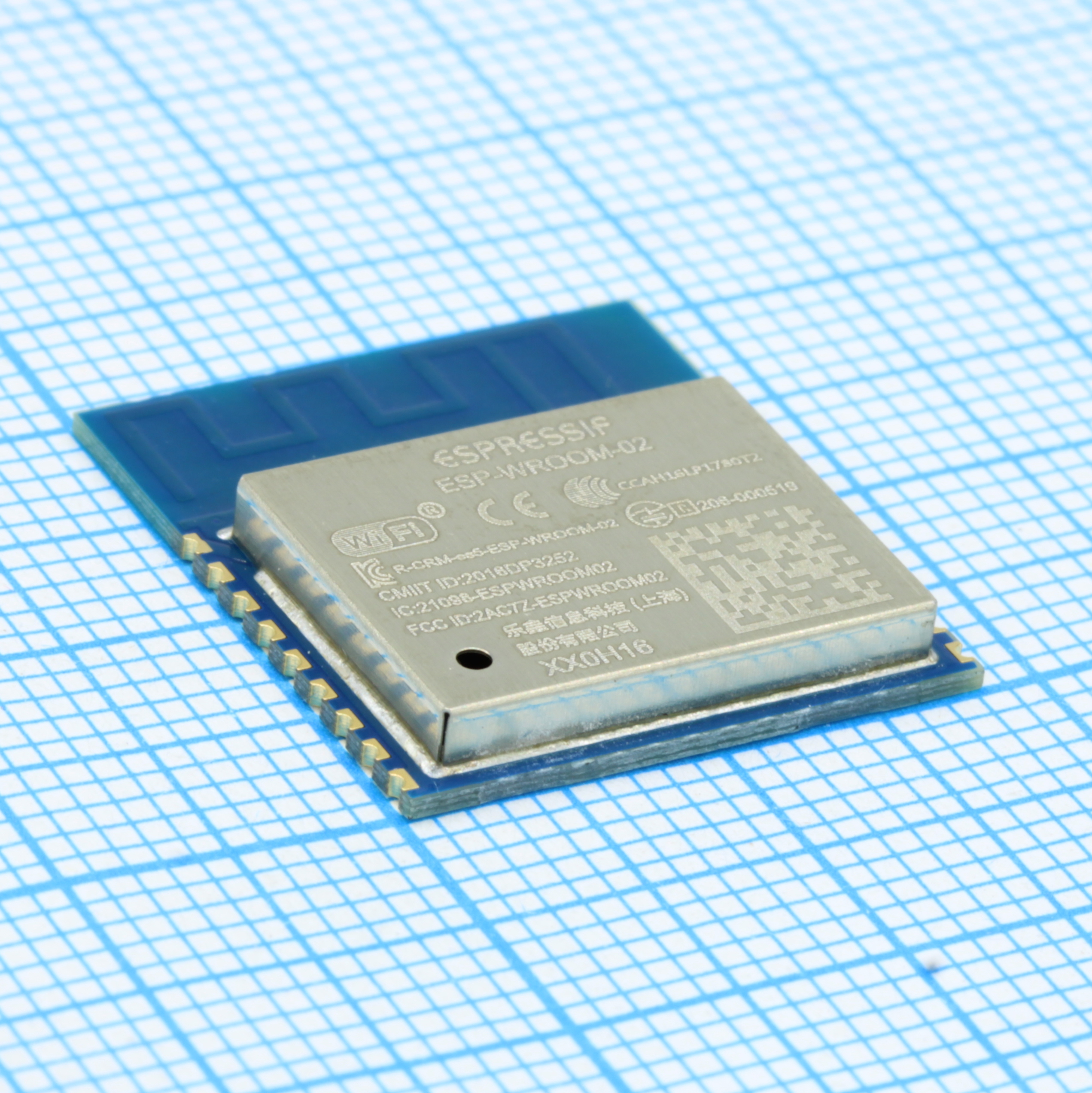 Модуль Wi-Fi 802.11b/g/n, 2400…2483,5 MГц,UART/HSPI/I2C/I2S/IR/GPIO/PWM, 2Мбайт SPI Flash, 2.7...3.6В, -40...+125С
