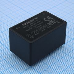 AC-DC, 10Вт, вход 85…305В AC 47…63 Гц, 100…430B DC, выход 15В/0.66А, изоляция 4000В AC, КПД 84%, в корпусе на плату 40х25.4х21мм, -40...+85°C