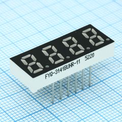 4-х разрядный индикатор 8мм/красный/640нм/30-60мкд/ОА